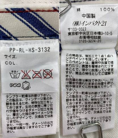 POLO RALPH LAUREN パンツ MARINE PANT ダメージ加工 WHITE シンチバック メンズ SIZE 34/32 ポロ・ラルフローレン