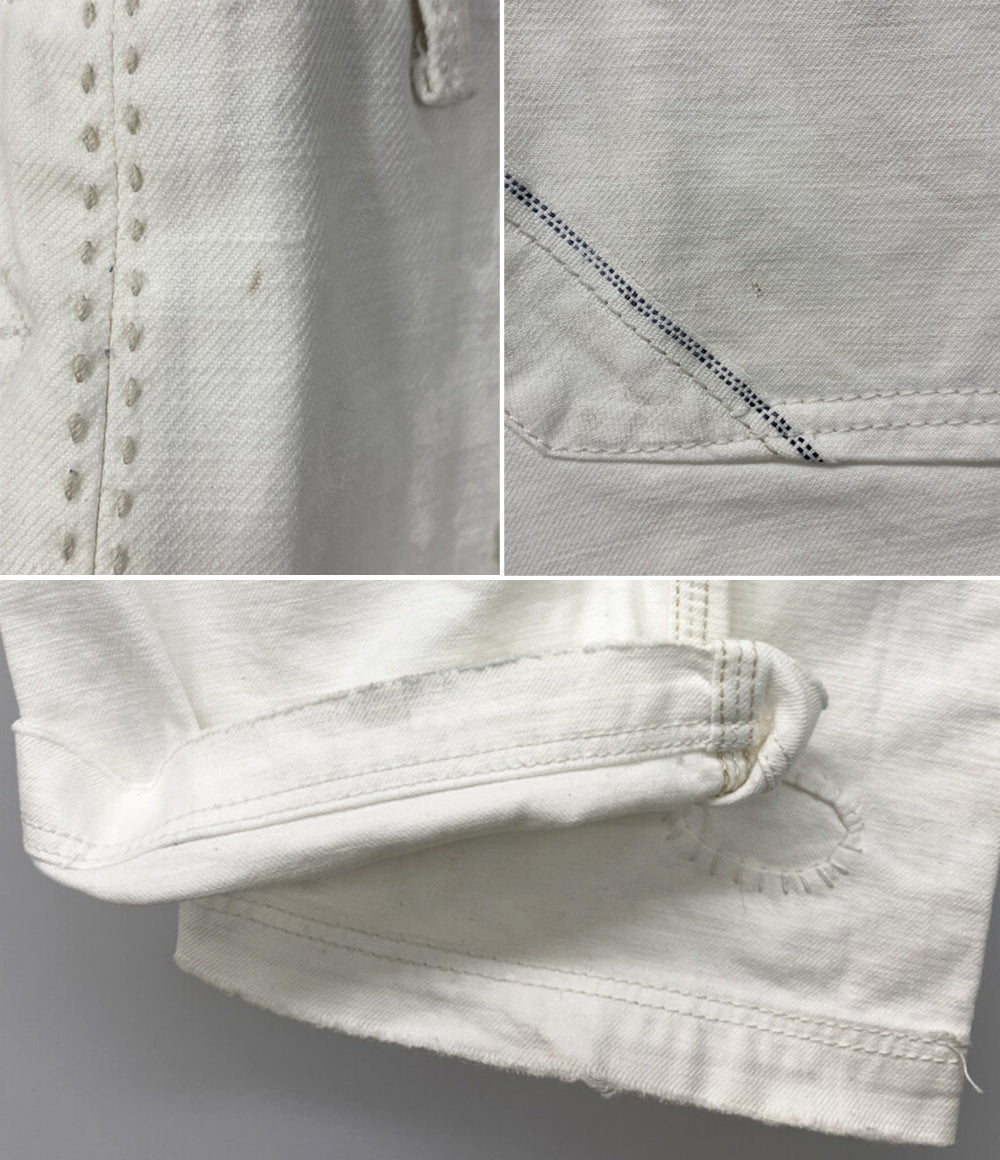 POLO RALPH LAUREN パンツ MARINE PANT ダメージ加工 WHITE シンチバック メンズ SIZE 34/32 ポロ・ラルフローレン