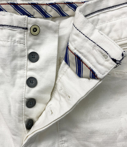 POLO RALPH LAUREN パンツ MARINE PANT ダメージ加工 WHITE シンチバック メンズ SIZE 34/32 ポロ・ラルフローレン