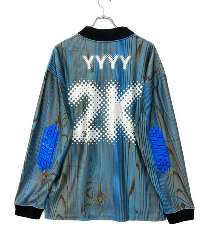 美品 NIKE×Off White オフホワイト 長袖Ｔシャツ DN1701-411 ブルー系 メンズ SIZE L ナイキ