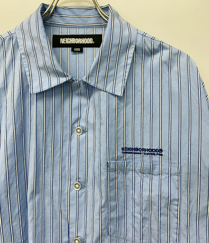 NEIGHBORHOOD 長袖シャツ STRIPE WORK SHIRT LS 242TSNH-SHM02 メンズ SIZE L ネイバーフッド