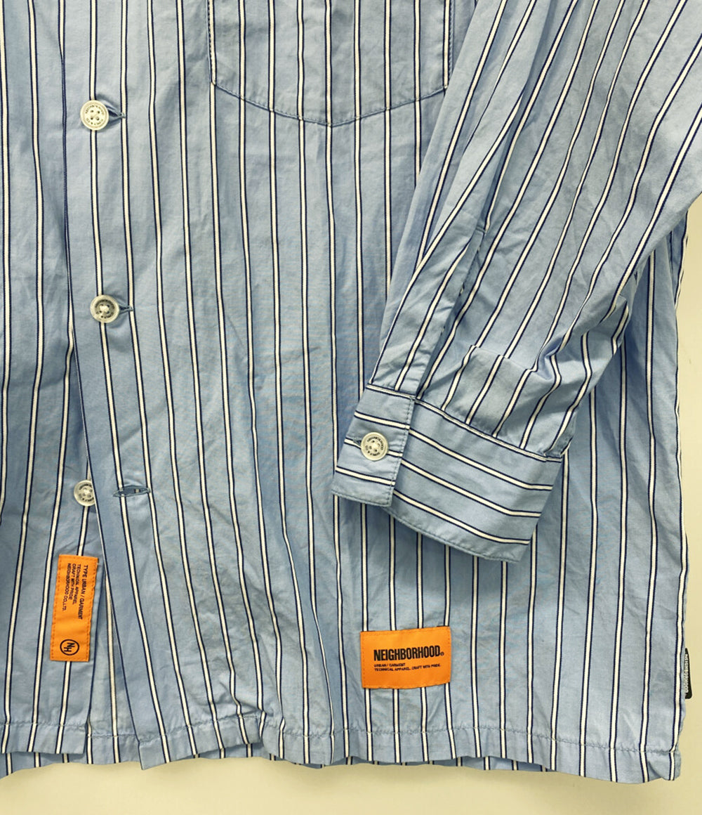 NEIGHBORHOOD 長袖シャツ STRIPE WORK SHIRT LS 242TSNH-SHM02 メンズ SIZE L ネイバーフッド