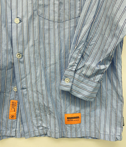 NEIGHBORHOOD 長袖シャツ STRIPE WORK SHIRT LS 242TSNH-SHM02 メンズ SIZE L ネイバーフッド
