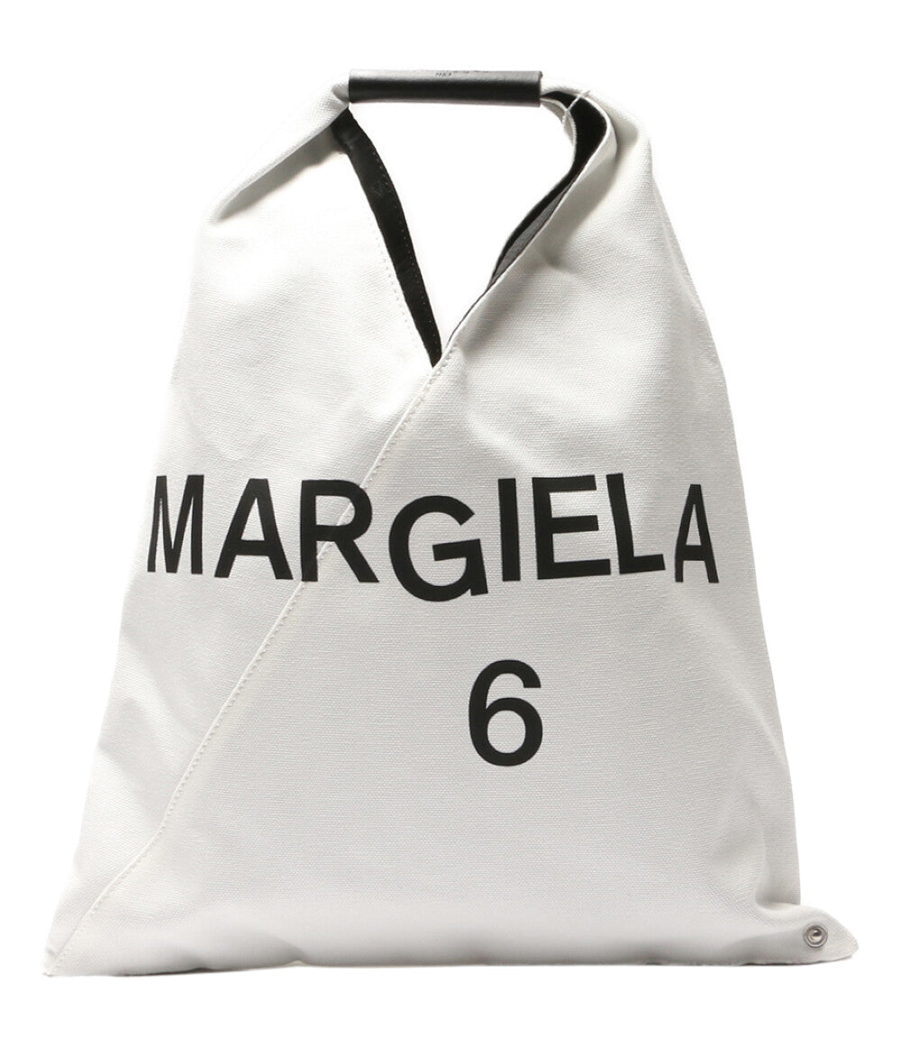 美品 MM6 ハンドバッグ ジャパニーズ トライアングル ホワイト レディース エムエムシックス