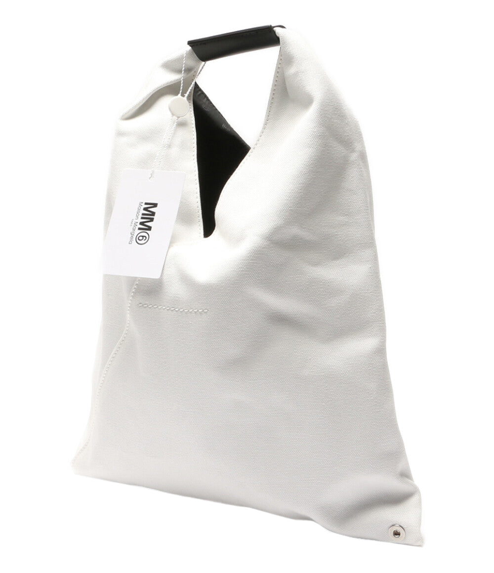 美品 MM6 ハンドバッグ ジャパニーズ トライアングル ホワイト レディース エムエムシックス