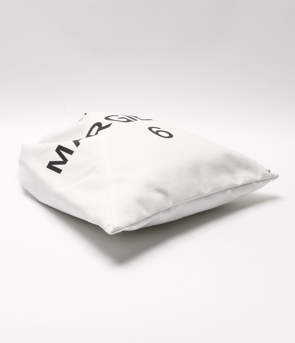 美品 MM6 ハンドバッグ ジャパニーズ トライアングル ホワイト レディース エムエムシックス