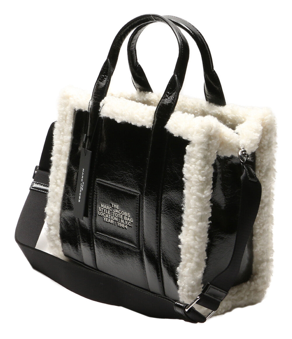美品 MARC JACOBS トートバッグ クリンクルレザー ストラップ付 レディース マークジェイコブス