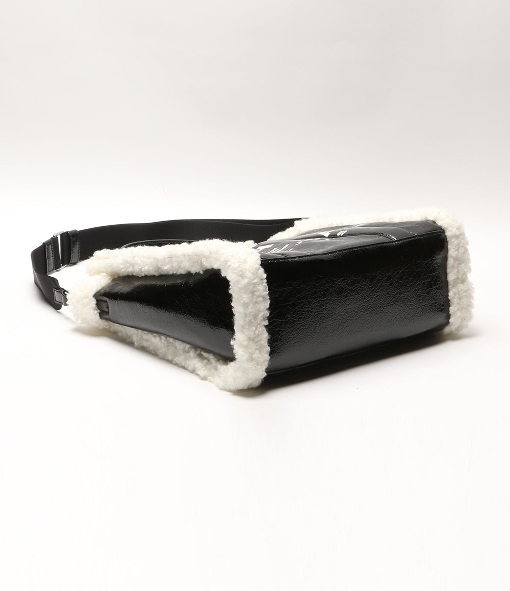 美品 MARC JACOBS トートバッグ クリンクルレザー ストラップ付 レディース マークジェイコブス