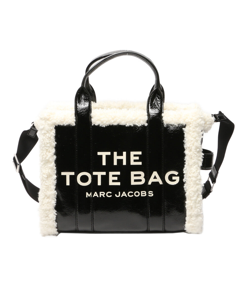 美品 MARC JACOBS トートバッグ クリンクルレザー ストラップ付 レディース マークジェイコブス
