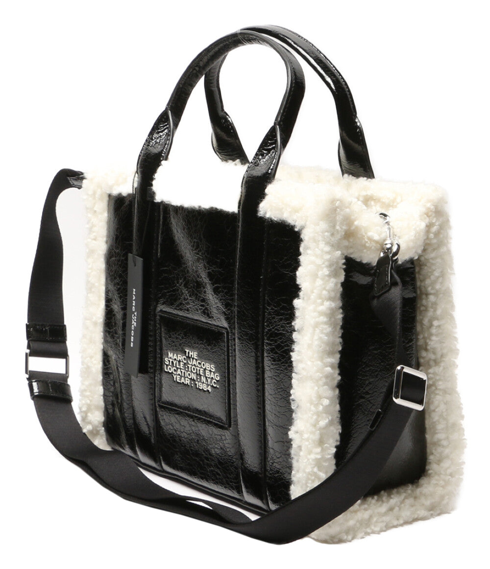 美品 MARC JACOBS トートバッグ クリンクルレザー ストラップ付 レディース マークジェイコブス