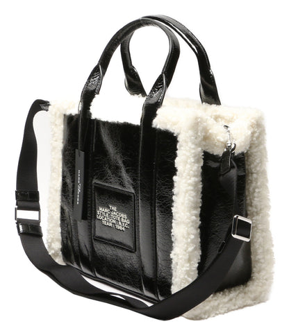美品 MARC JACOBS トートバッグ クリンクルレザー ストラップ付 レディース マークジェイコブス