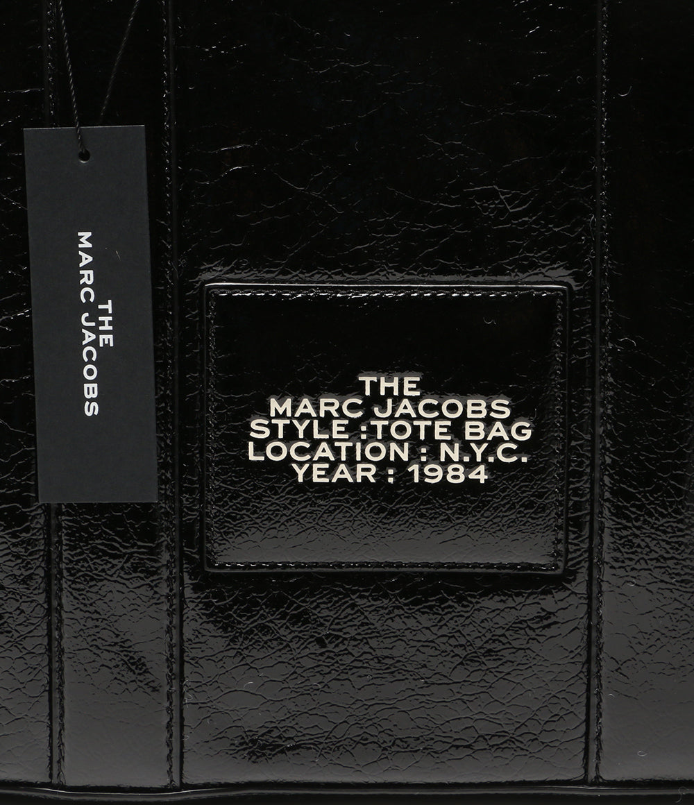 美品 MARC JACOBS トートバッグ クリンクルレザー ストラップ付 レディース マークジェイコブス