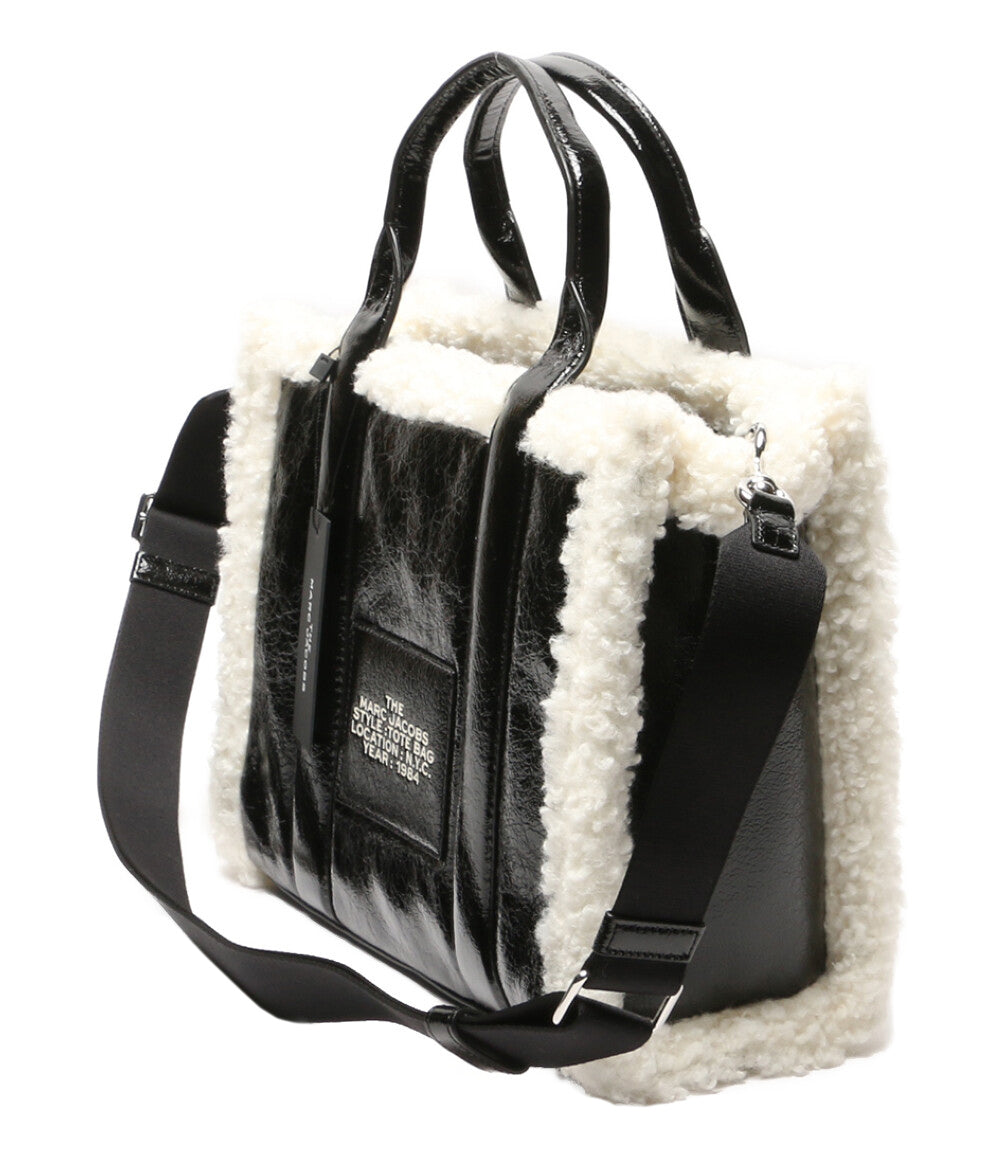 美品 MARC JACOBS トートバッグ クリンクルレザー ストラップ付 レディース マークジェイコブス