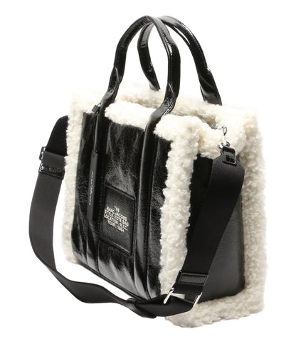 美品 MARC JACOBS トートバッグ クリンクルレザー ストラップ付 レディース マークジェイコブス