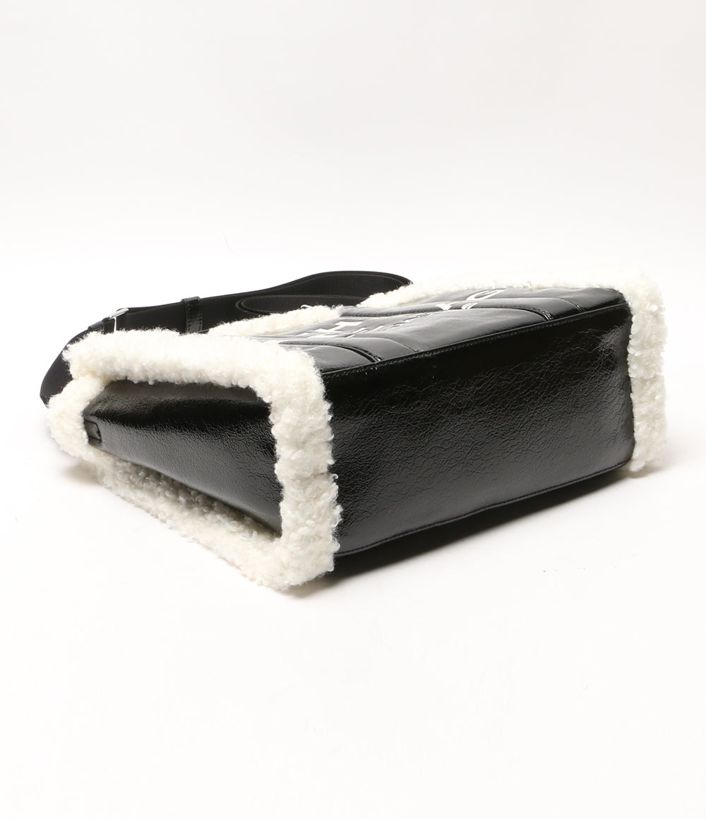 美品 MARC JACOBS トートバッグ クリンクルレザー ストラップ付 レディース マークジェイコブス