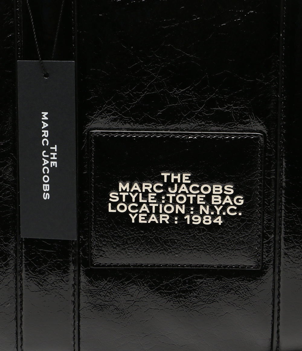 美品 MARC JACOBS トートバッグ クリンクルレザー ストラップ付 レディース マークジェイコブス