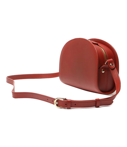 美品 A.P.C. ショルダーバッグ sac demi lune ルージュカーマイン PXAWV-F61048 GAR レディース アーペーセー