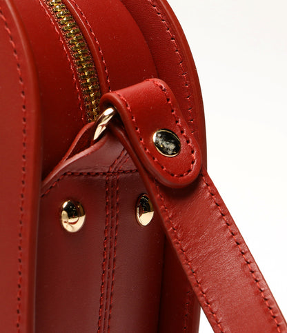 美品 A.P.C. ショルダーバッグ sac demi lune ルージュカーマイン PXAWV-F61048 GAR レディース アーペーセー