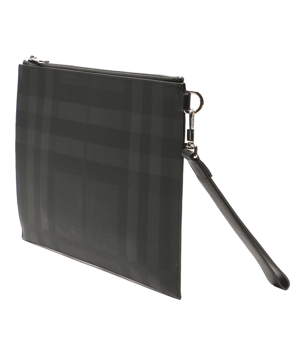 美品 BURBERRY セカンドバッグ 8022559 ロゴグラフィック ジップポーチ メンズ バーバリー