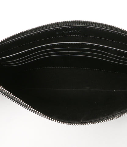 美品 BURBERRY セカンドバッグ 8022559 ロゴグラフィック ジップポーチ メンズ バーバリー