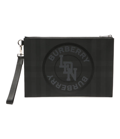 バーバリー 美品 セカンドバッグ 8022559 ロゴグラフィック ジップポーチ メンズ BURBERRY