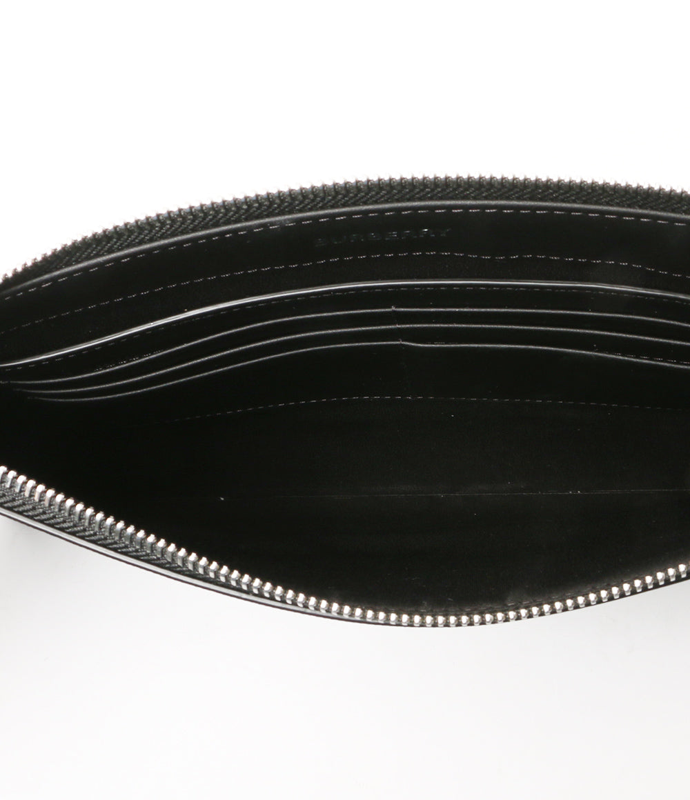 バーバリー 美品 セカンドバッグ 8022559 ロゴグラフィック ジップポーチ メンズ BURBERRY