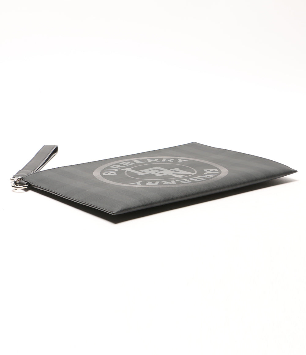 バーバリー 美品 セカンドバッグ 8022559 ロゴグラフィック ジップポーチ メンズ BURBERRY