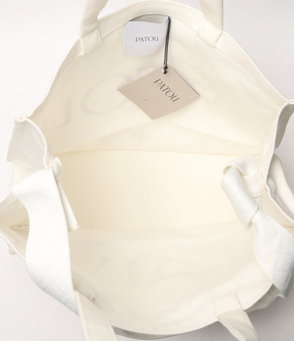 美品 PATOU パトゥ ラージトートバッグ ロゴ 2WAY オーガニックコットン AC0240076090C レディース
