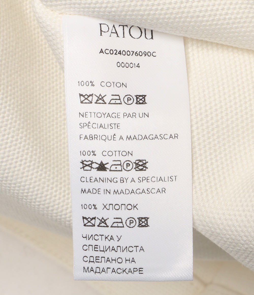 美品 PATOU パトゥ ラージトートバッグ ロゴ 2WAY オーガニックコットン AC0240076090C レディース