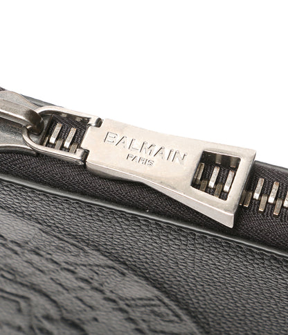 美品 BALMAIN セカンドバッグ RM1M000LMZM レザー クラッチバッグ メンズ バルマン