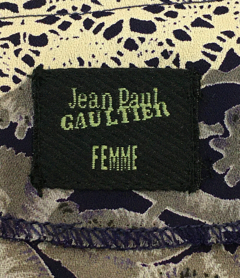 ジャンポールゴルチエフェム シャツ 総柄 ノーカラー レディース SIZE - Jean Paul GAULTIER FEMME