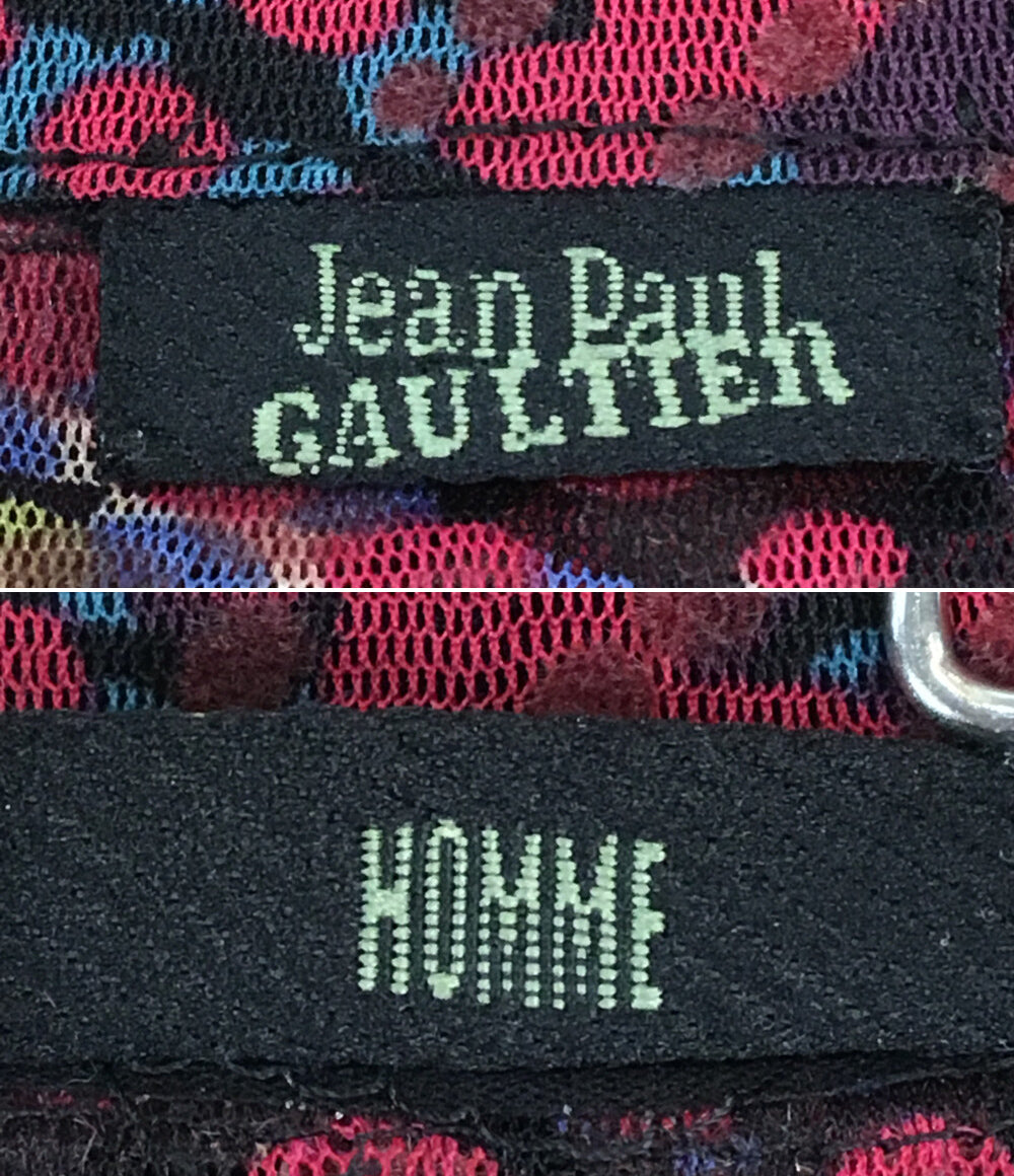 ジャンポールゴルチエオム 長袖シャツ 90s シースルー ドット総柄 メンズ SIZE 46 JEAN PAUL GAULTIER HOMME