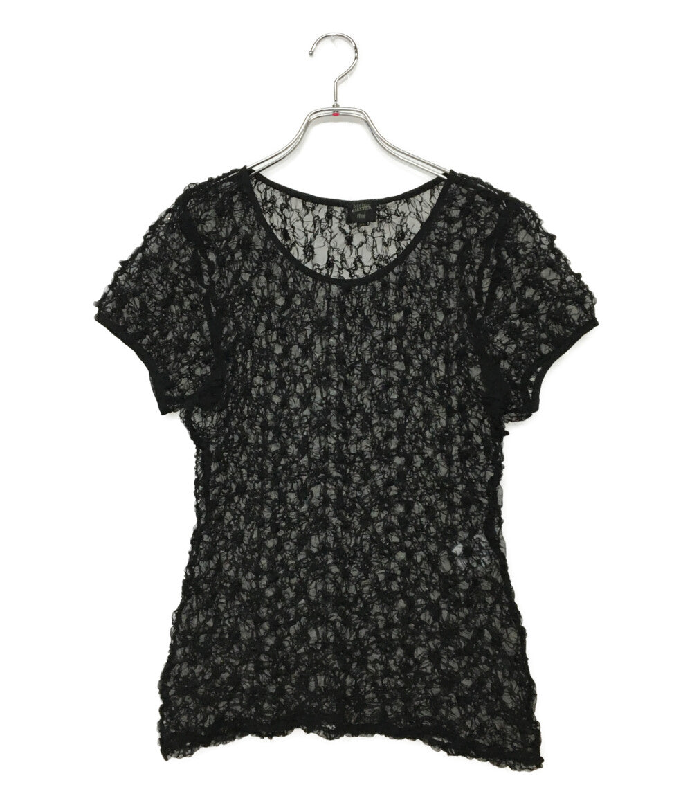 ジャンポール・ゴルチェ カットソー ブラック シアー レディース SIZE 40 Jean Paul GAULTIER FEMME