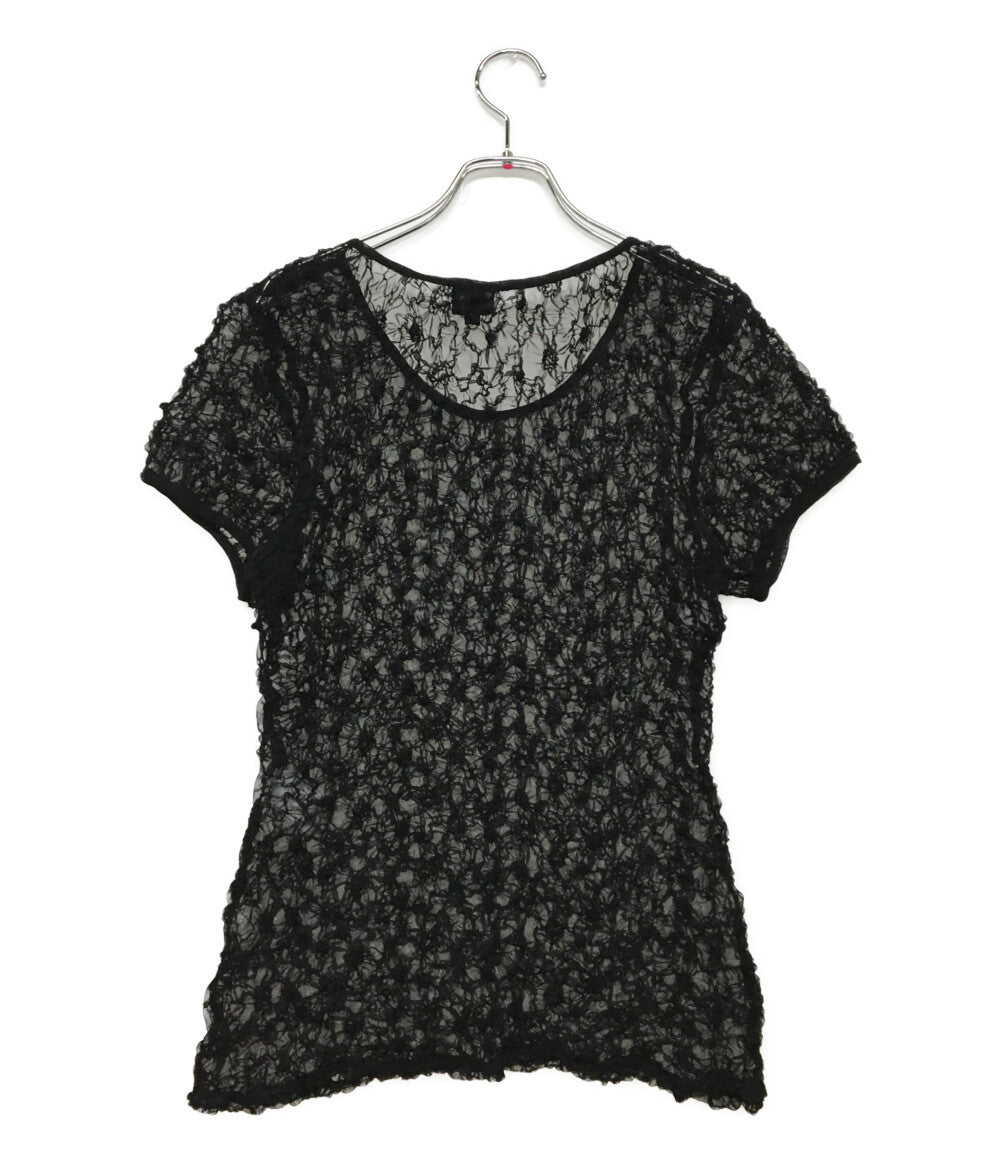 ジャンポール・ゴルチェ カットソー ブラック シアー レディース SIZE 40 Jean Paul GAULTIER FEMME