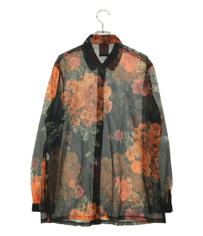 ジャンポール・ゴルチェ 長袖シャツ 花柄 シアーシャツ ブラック オレンジ レディース SIZE - Jean Paul GAULTIER CLASSIQUE