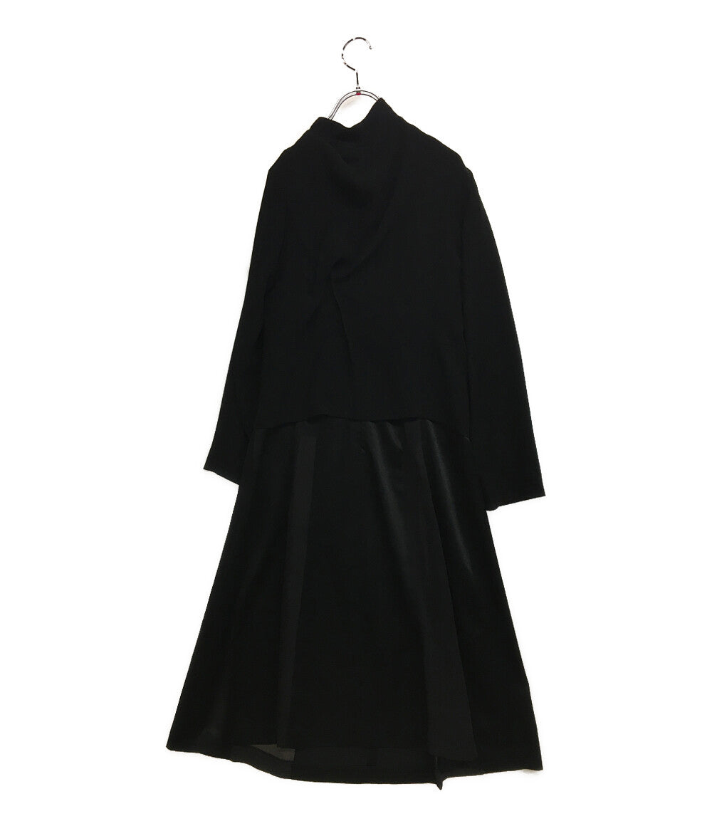 ジャケットワンピース GAULTIER2 チャイナボタン ドッキング ブラック レディース SIZE 40 Jean Paul GAULTIER