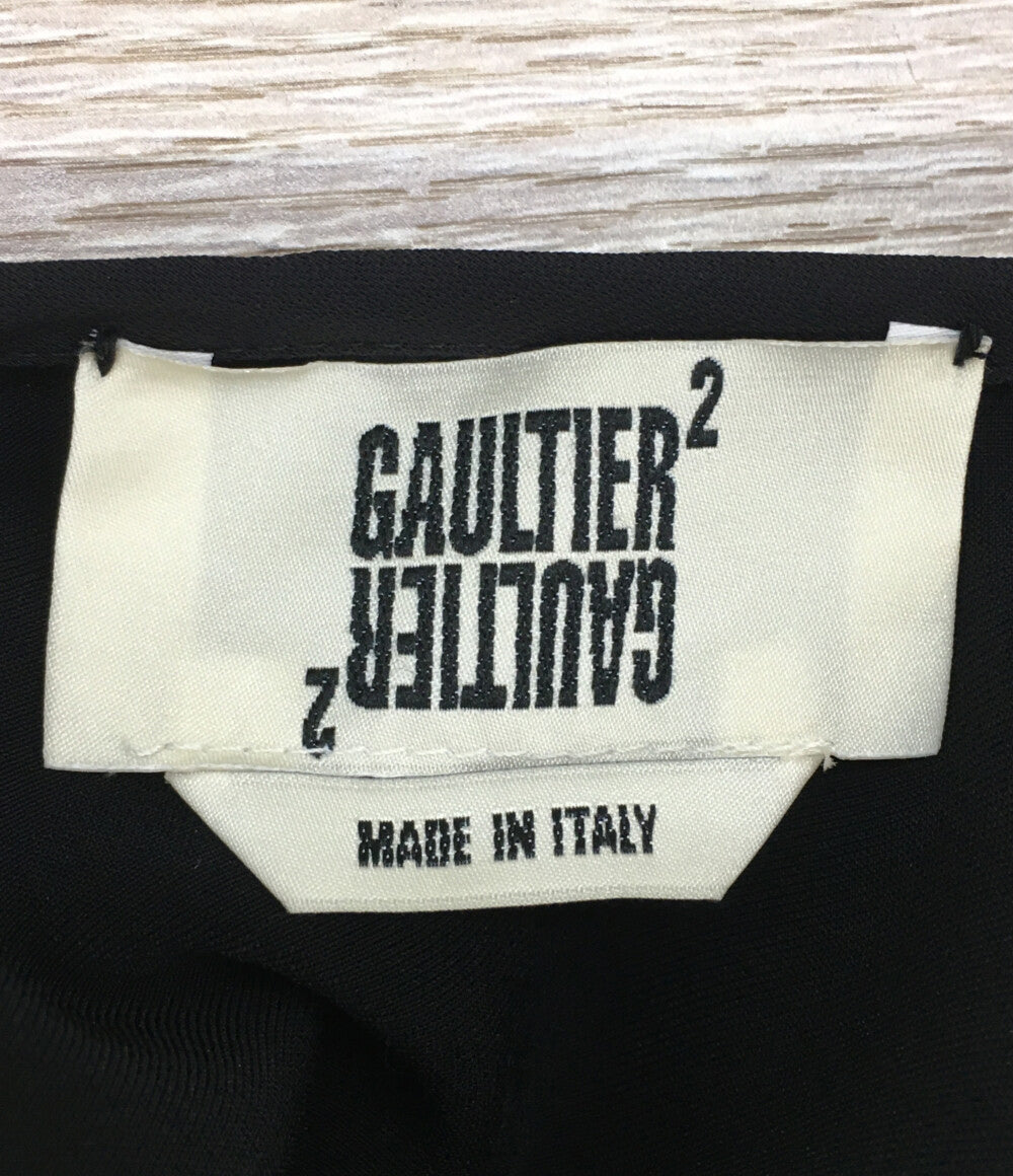 ジャケットワンピース GAULTIER2 チャイナボタン ドッキング ブラック レディース SIZE 40 Jean Paul GAULTIER