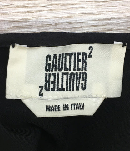 ジャケットワンピース GAULTIER2 チャイナボタン ドッキング ブラック レディース SIZE 40 Jean Paul GAULTIER