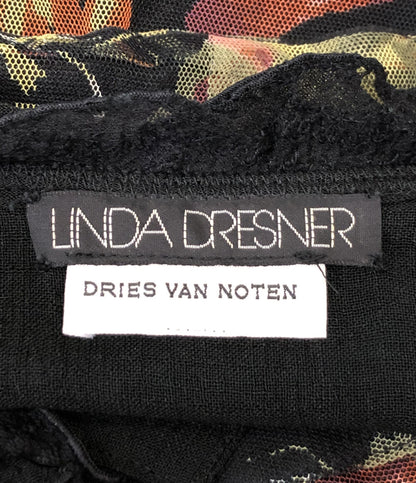 ドリスヴァンノッテン カーディガン THAW-CA-1084 ブラック フラワー シフォン レディース SIZE XS DRIES VAN NOTEN
