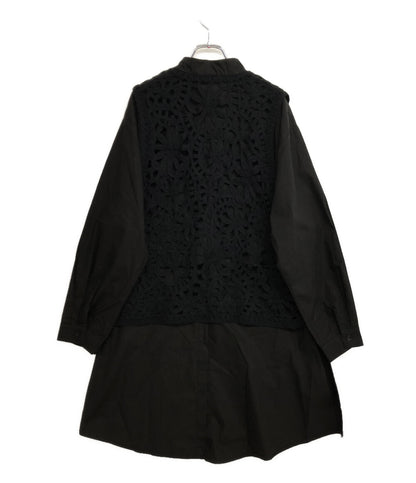 ドリスヴァンノッテン 長袖シャツ ライカ期 90s ドッキング ブラック レディース SIZE - DRIES VAN NOTEN