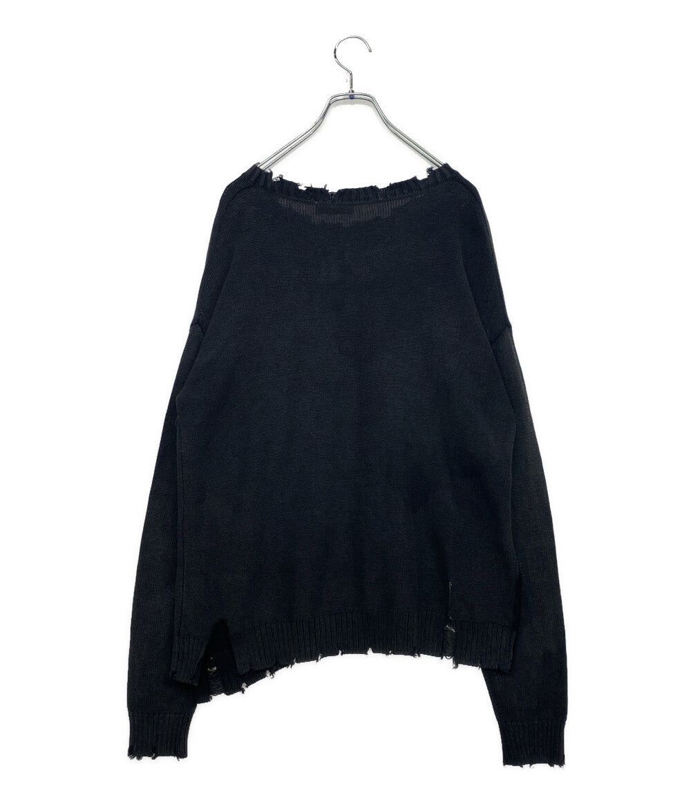 ジルサンダー ニット ダメージ加工 RAF期 グレー メンズ SIZE - Jil sander