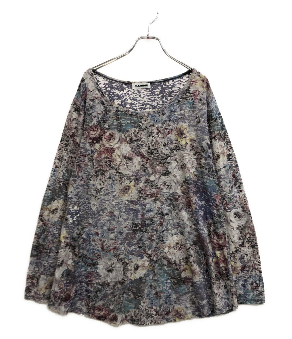ジルサンダー 長袖Ｔシャツ カシミア シルク 柄 オールド 90s レディース SIZE - Jil sander