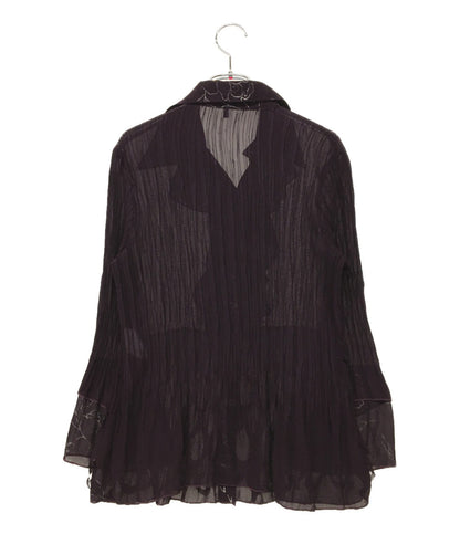 ジルサンダー ブラウス フリル レーヨン シルク ボルドー レディース SIZE - Jil sander