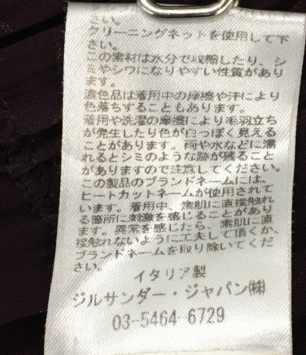 ジルサンダー ブラウス フリル レーヨン シルク ボルドー レディース SIZE - Jil sander
