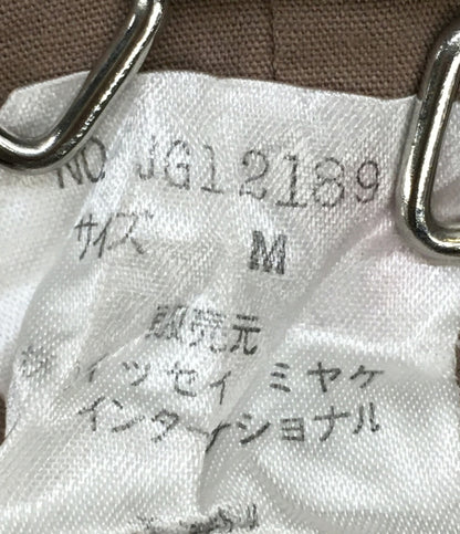 イッセイミヤケ 七分袖ワンピース 筆タグ 切替 カラーワンピース JG12189 レディース SIZE M ISSEY MIYAKE