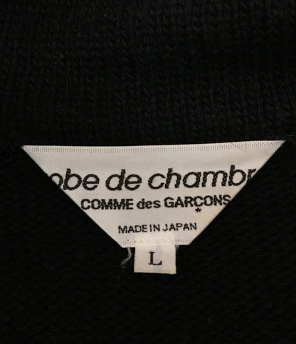 ローブドシャンブルコムデギャルソン ニットジャケット ブラック レディース SIZE L robe de chambre COMME des GARCONS