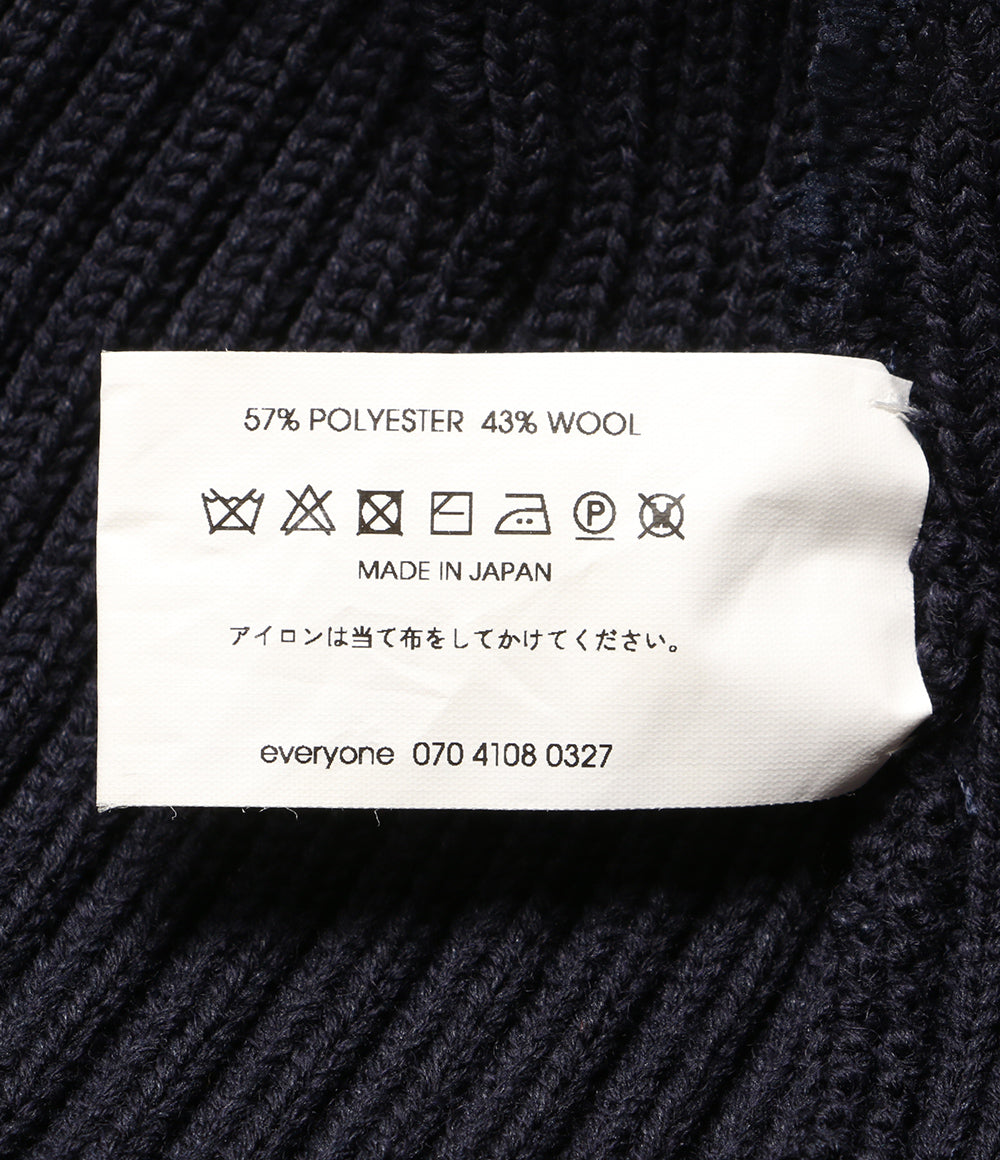 エブリワン ニット帽 リブ ネイビー EV23-ACC10 メンズ SIZE F everyone
