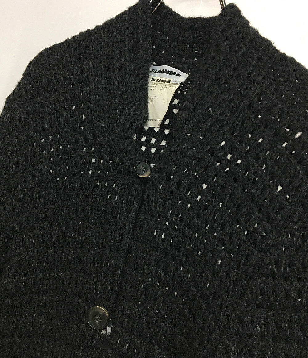 ジルサンダー カーディガン ローゲージニット ウール シルク レディース SIZE S Jil sander