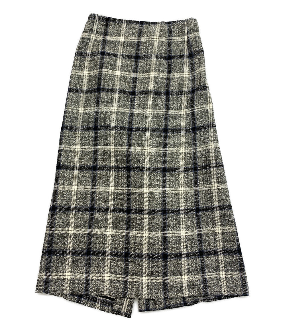 Y's スカート 23aw 杢チェックの巻きスカート YJ-S06-111 レディース SIZE 1 ワイズ