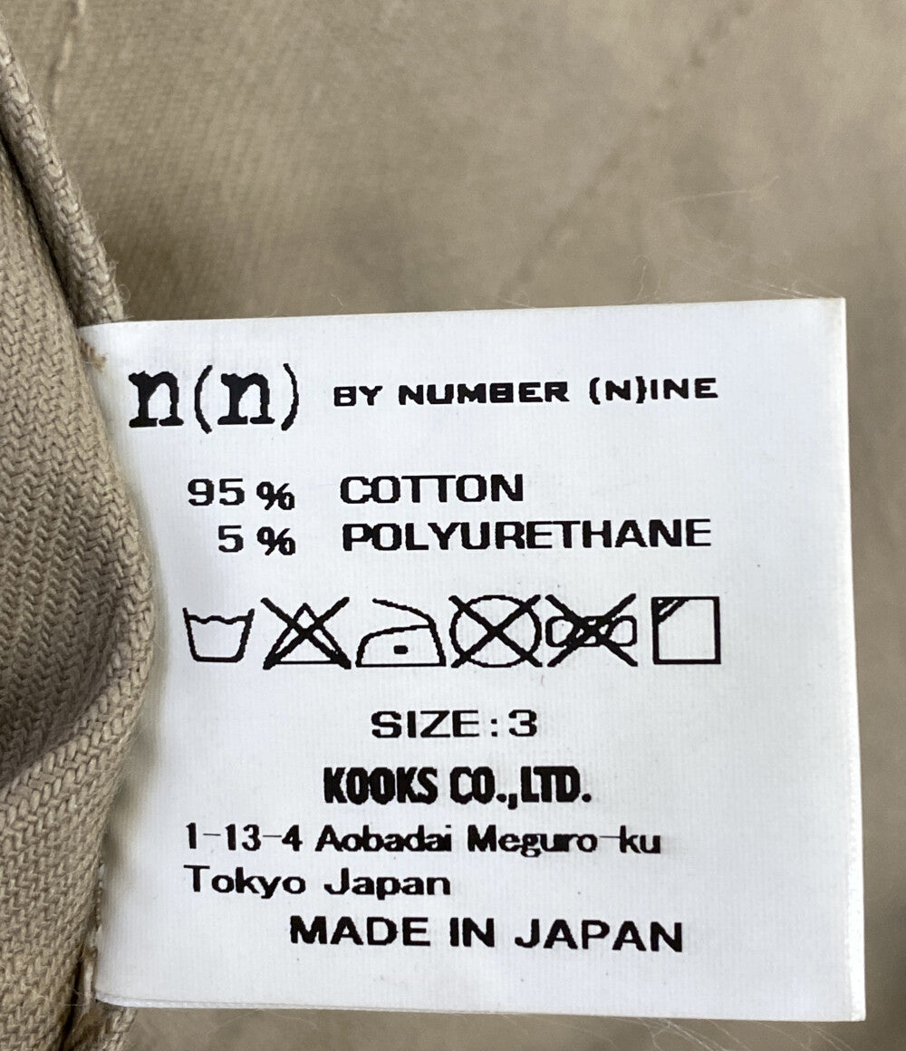 エヌエヌバイナンバーナイン ジャケット コットンライダース 音符 メンズ SIZE 3 n(n)BY NUMBER (N)INE